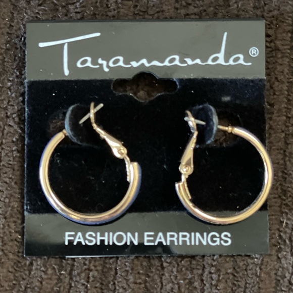 Gold and Blue Hoop Earrings โ Taramanda - Picture 10 of 10